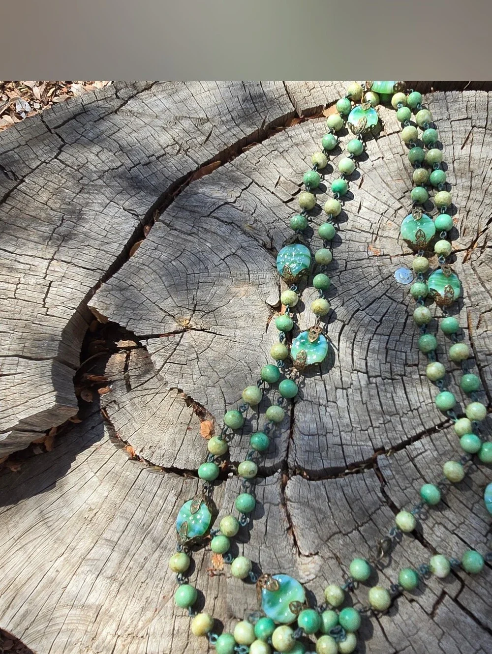 Antique Victorian Glass Bead Necklace